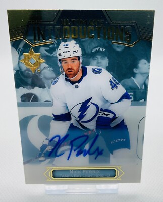 2022-23 UD Ultimate Collection Nick Perbix Ultimate Rookie AUTO Tampa Bay 