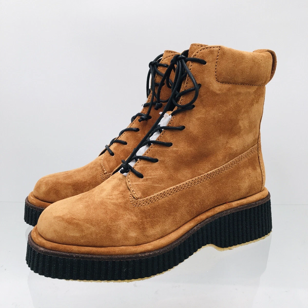 Rag & Bone Dalia Tan Suede Ankle Tie Boots Womens Size 41 US 11 display picture 1