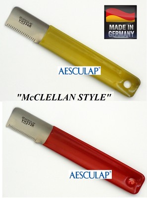 AESCULAP ''McClellan Style'' STRIPPING KNIFE SET Hand Coat Stripper Carding KNIVES