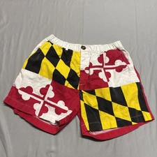 Chubbies Shorts Maryland State Flag Crabs BOOMSHAKALAKA! Size Medium