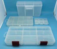 Fishing Plastic Storage Cases - Plano/Flambeau Assorted Styles/Types - Lot of 4