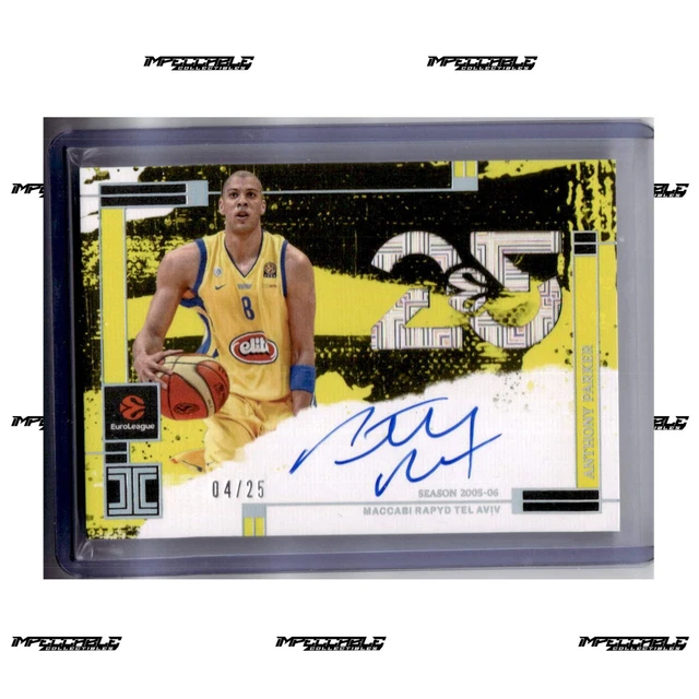 2025-26 Panini Impeccable EuroLeague - #ITF-PKR Anthony Parker On Card Auto /25