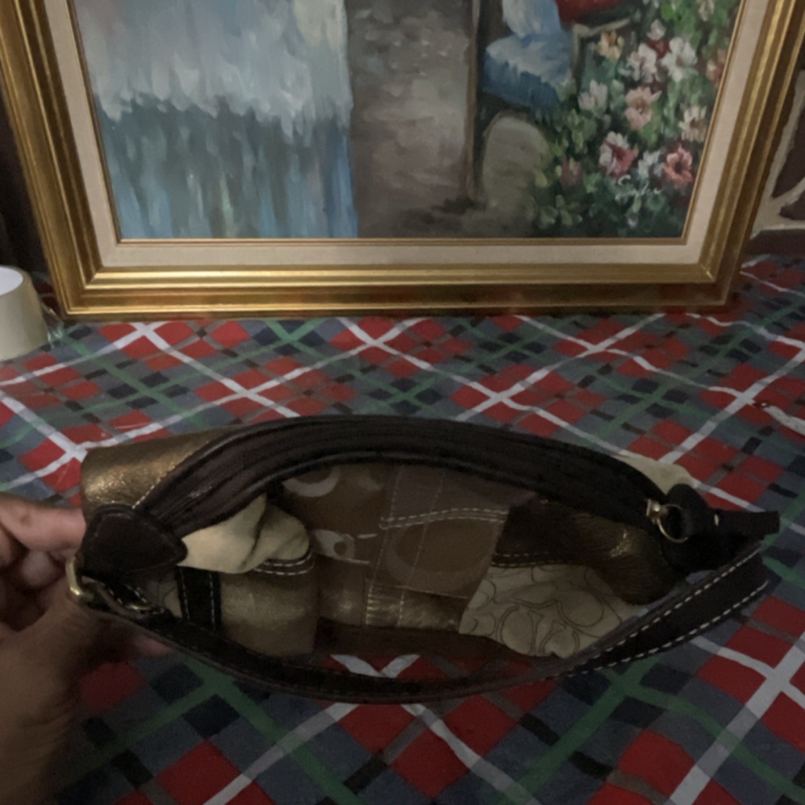 Coach Patchwork Small Patchwork Brown gold silver… - image 6