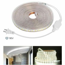 328ft 110v 5050 Led Strip Light Flexible Tape Home Outdoor Waterproof Led Rope