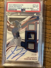 2023 Immaculate Collection - Prospect Triple Mem Sig Josue De Paula Red /49