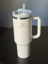 LimeLife by Alcone Logo 40oz Stanley Tumbler Cream Color Rare Limited Edition