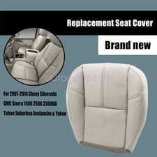 For 2007-14 Chevy Silverado 1500 2500 Driver Bottom Leather Seat Cover Gray 833 For 2007-14 Chevy Silverado 1500 2500 Driver Bottom Leather Seat Cover Gray 833