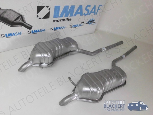 Imasaf Auspuff Endtopfset für Audi A6+Avant Quattro C5 2.5TDI V6 132KW 2000-2001-image
