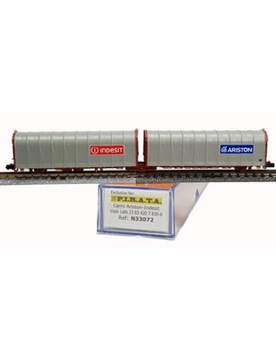 MF Trains FS Lails double canvas wagon INDESIT and ARISTON SNCF