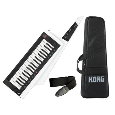Korg RK-100S 2 Keytar White Gloss Synthesizer Shoulder Keyboard 37-Key