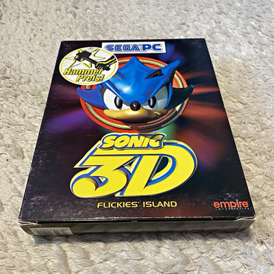 Sonic 3D Flickies Island PC Big Box SEGA PC Empire Vintage Retro CIB Rarität