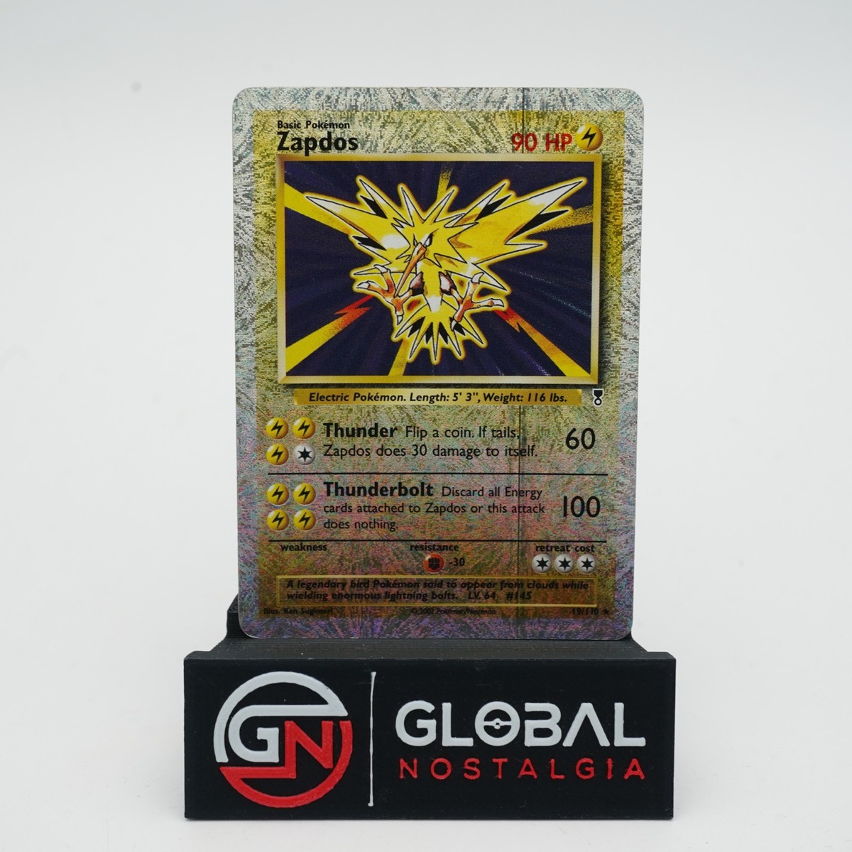 Zapdos #19 Pokemon Legendary Collection Reverse Holo 2002 MP Small
