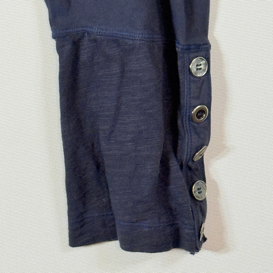 Neón Buda Mujer Mediano Azul Marino Botón Dobladillo Leggings Pantalones Yoga Hippie Boho Foto 4 de 4