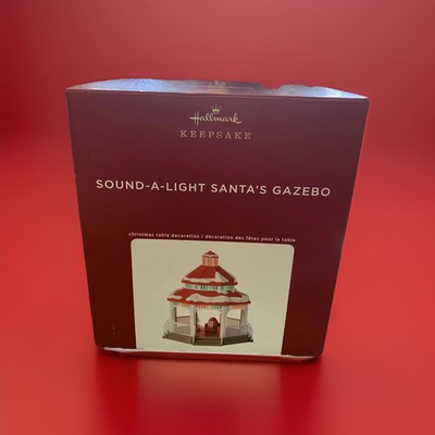 #ad #ad 2020 Hallmark Sound A Light Santa’s Gazebo Christmas Table Decoration $24.99