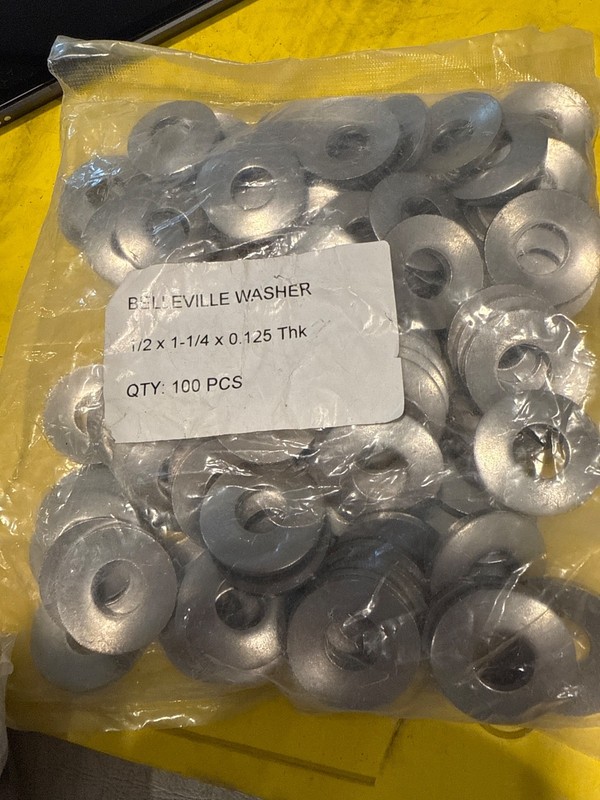 Belleville Washers Conical Spring Cup Stainless 1/2 x 1-1/4 washers QTY 300