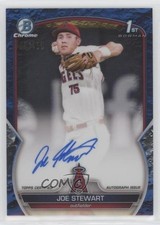 2023 Bowman Chrome Prospect Blue Lunar Crater Refractor Joe Stewart Auto 0eo6