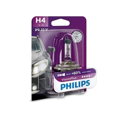 Lampe PHILIPS H4 Vision Plus 12V - 60/55W P43T