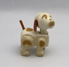 Fisher Price Little People Vintage 915 Farm WHITE DOG Brown Hex
