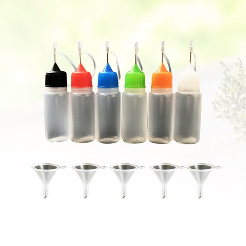 20Pcs 30Ml Plastic Needle Tip Bottles With 5pcs Funnel For Handmade Projects