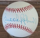 BROOKS ROBINSON SIGNED OAL BROWN BASEBALL ORIOLES HOF DEC