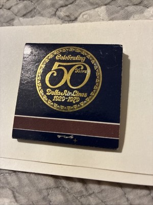 NOS Delta Air Lines 1979 50th Anniversary Matchbook Free Shipping