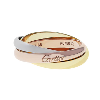 Cartier Trinity Ring 18 Karat Gelbgold Weißgold Rotgold Größe 68