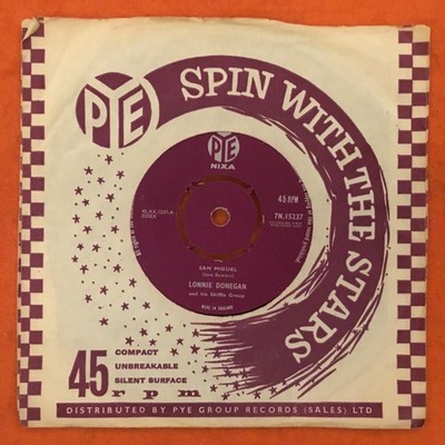Lonnie Donegan- San Miguel- Talking Guitar Blues- Pye Records 7  1959