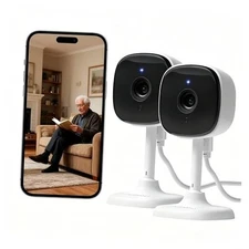 2 Pack Indoor Camera, Baby/Pet/Elderly Security Cameras, AI Motion 2 Packs