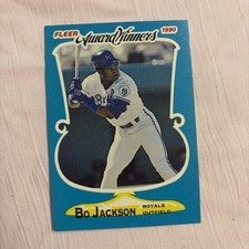 1990 Rare Fleer Award Winners Bo Jackson #19 Kansas City Royals