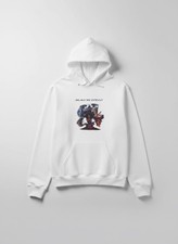 Jerzee NuBlend Hoodie WHITE Hooded Hoodie Sweatshirt - 50/50 - Adult MEDIUM