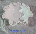 VTG Fenton 11.5” Bowl Hobnail  Pink Milk Glass