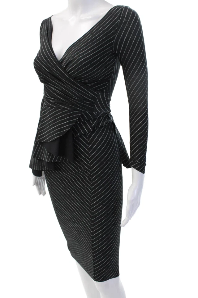 Vestido Bodycon Feminino Chiara Boni La Petite Robe Preto Manga Longa Tamanho 38 - Imagem 2 de 4