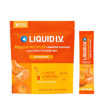 Liquid I.V. Hydration Multiplier + Immune Support, Tangerine, 14 Stick Pack