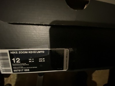 Size 12 - Nike KD 10 BHM - 897817-003