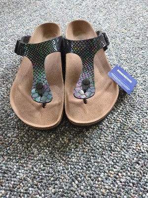 Birkenstock Gizeh Black Multicolor Snake Pattern BRAND NEW NEVER WORN IN BOX