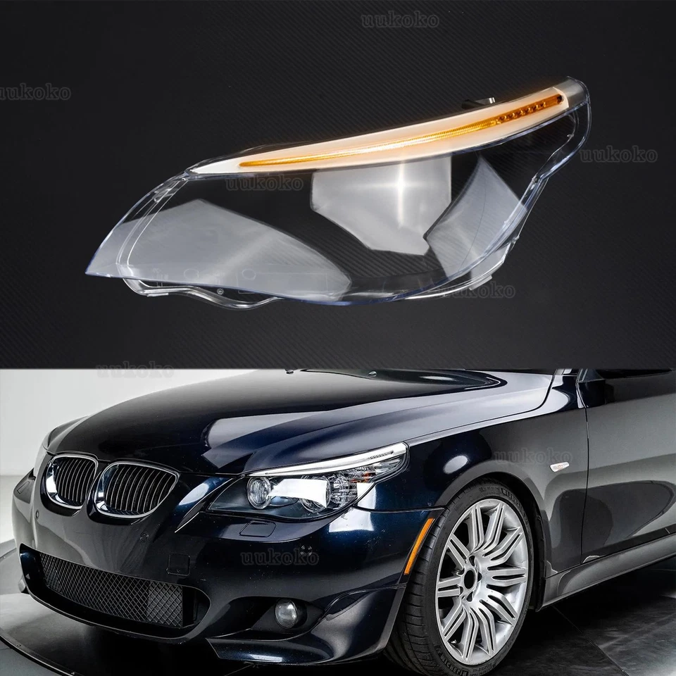Headlight Cover+Glue Transparent For BMW E60 E61 525I 530I 545I 550I 2008-2010 Foto 3 de 4
