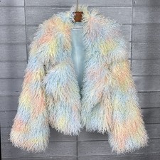 Women's Wool Fur Print Color Velvet Coat Loose Fit Suit Collar Winter Warm Coat