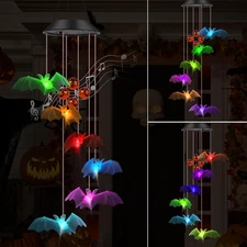 Halloween Solar Wind Chimes for Party Yard Porch Patio Home Hanging Decor