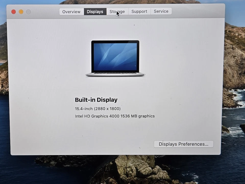 Apple MacBook Pro 15" A1398 EMC 2512 i7-2.3GHz 16GB 960GB SSD Retina Mid 2012 Foto 3 de 4