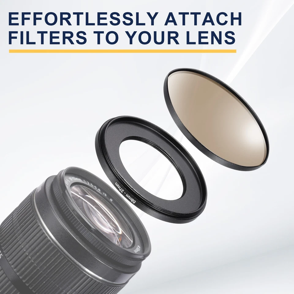 72mm Male 95mm Female Step Up Rings Adapter 2 Pcs for ND IR DSLR, Black - Image 4 of 4