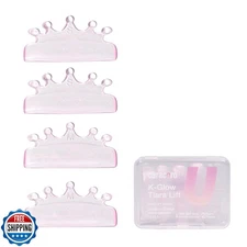 Curacoro Lash Lift Shields, 4 Pcs/2 Sizes Korean Lash Lift Pads Self Adhesive