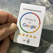 GET MORE GOOGLE REVIEWS CARD for Business and Shops NFC TAP TO REVIEW