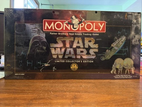 Vintage Star Wars Monopoly 1996 Limited Collectors Edition SEALED New In Box