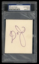 Julius Erving Dr. J Cut Signature PSA/DNA