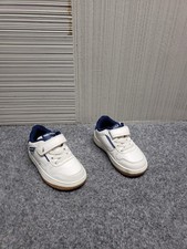 Nautica Boy Toddler Sneakers 6 White Hook And Loop Rubber Sole Comfort Shoes