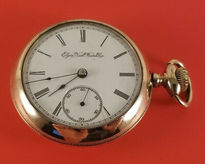 Antique Elgin Pocket Watch Gold Fill 18 Size 15 Jewels  - Main Image