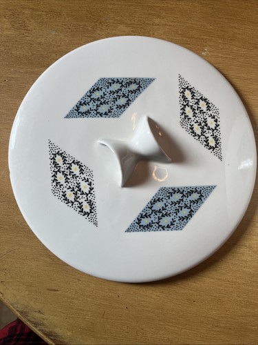 INFORMAL by IROQUOIS Ben Seibel Design True China Dutch Oven MCM Blue Diamonds - Picture 11 of 11