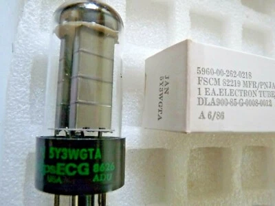 Tubo de válvula PHILIPS ECG Jan 5Y3GTA 5Y3GT 5Y3WGTA nuevo stock antiguo 1 pieza