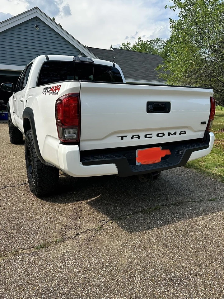 Rear Bumper End Cap WHITE W/O Sensor Hole Set Pair For Toyota Tacoma 2016-2023 - Image 3 of 4