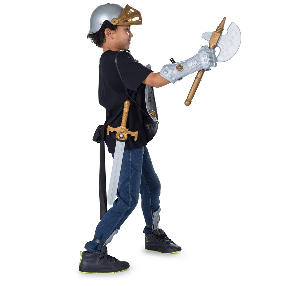 Juego de armadura de caballero americano Dress-Up para niños - Escudo medieval y casco... Foto 3 de 3